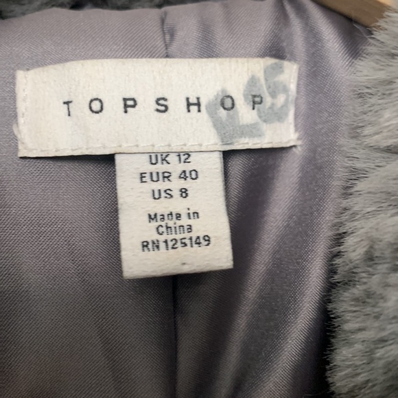 TOPSHOP faux fur gray jacket - Picture 5 of 9